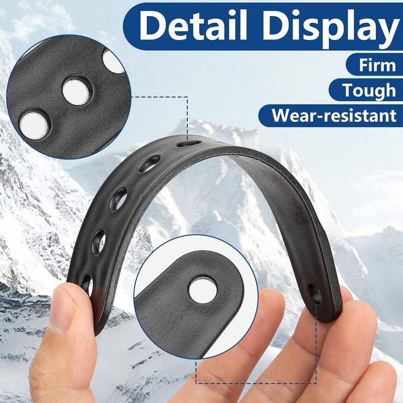 Shupakul 6 Pcs Snowboard Binding Tongue Hole Straps-6.1" x 1.1" Snowboard Binding Toe Slider Straps-Snowboard Ankle Ladder Strap Binding for Ski Strap-in Binding Replacement Accessories - Image 3